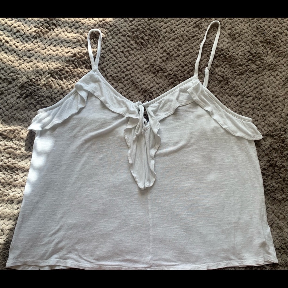 White Camisole with small ruffles